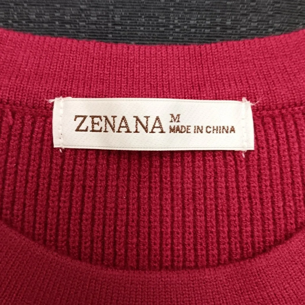 Zenana Women Pink Ribbed Knit 2 Piece Set Short Sleeve Top Wide Leg Pants M NWOT